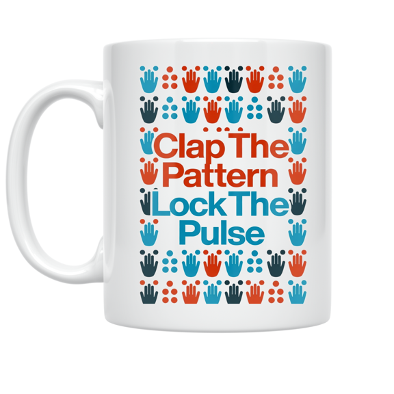 Rhythm Grid Clap Pattern - Music Enthusiast - 11 oz Ceramic Coffee Mug
