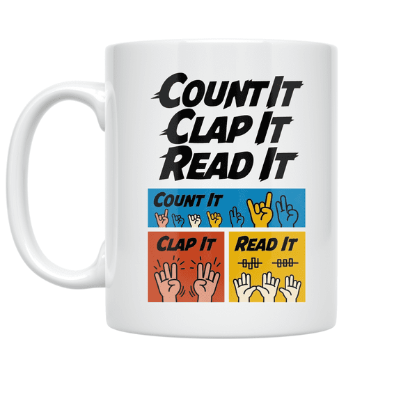 Rhythm Grid Design - Classroom Enthusiast - 11 oz Ceramic Coffee Mug