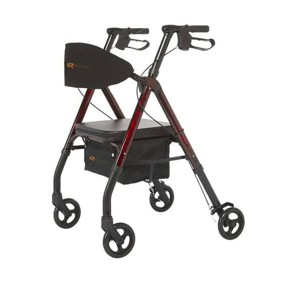 Rhythm Healthcare Mobility Aids Royal Universal Aluminum 4 Wheel Rollators (Laser Red)