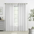 thumbnail image 1 of Rhythm Lined Grommet Curtain Panel 54" x 108" in White, 1 of 7