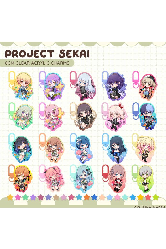 Rhythm Music Game Keychains / Charms Acrylic Keychain, random 1 pack