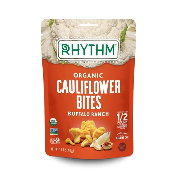 Rhythm Organic Cauliflower Bites Spicy Ranch, Net wt 7.5 oz (213g)