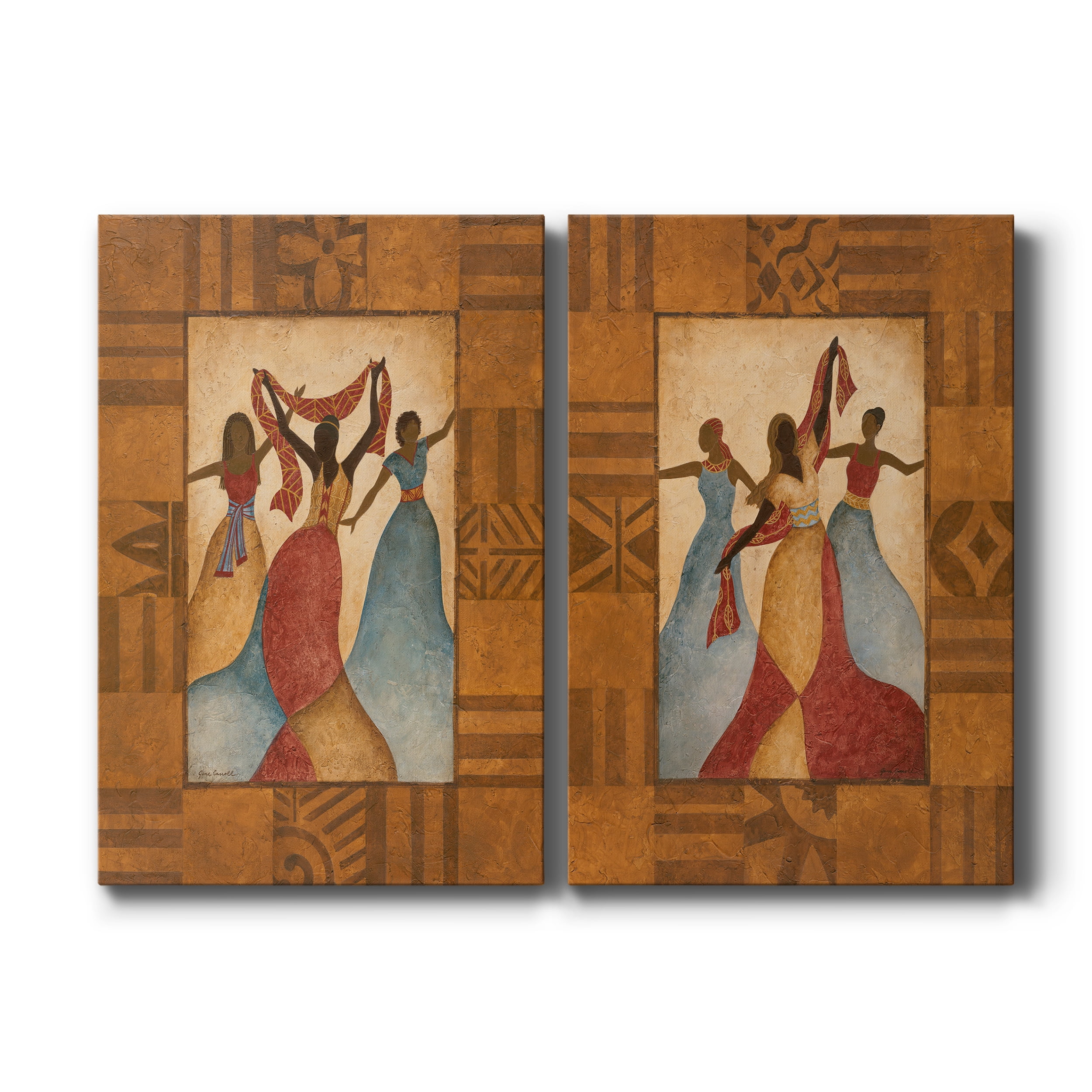 Rhythm Premium Gallery Wrapped Canvas - Ready to Hang - Set of 2 - 24 x 36 Each