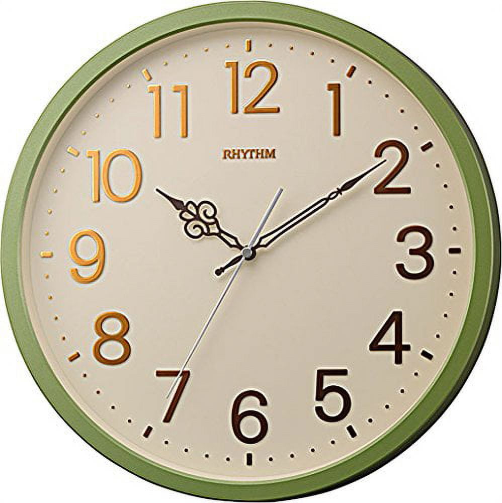Rhythm (RHYTHM) Wall Clock Analog Quartz Orloge Refre Quiet Continuous