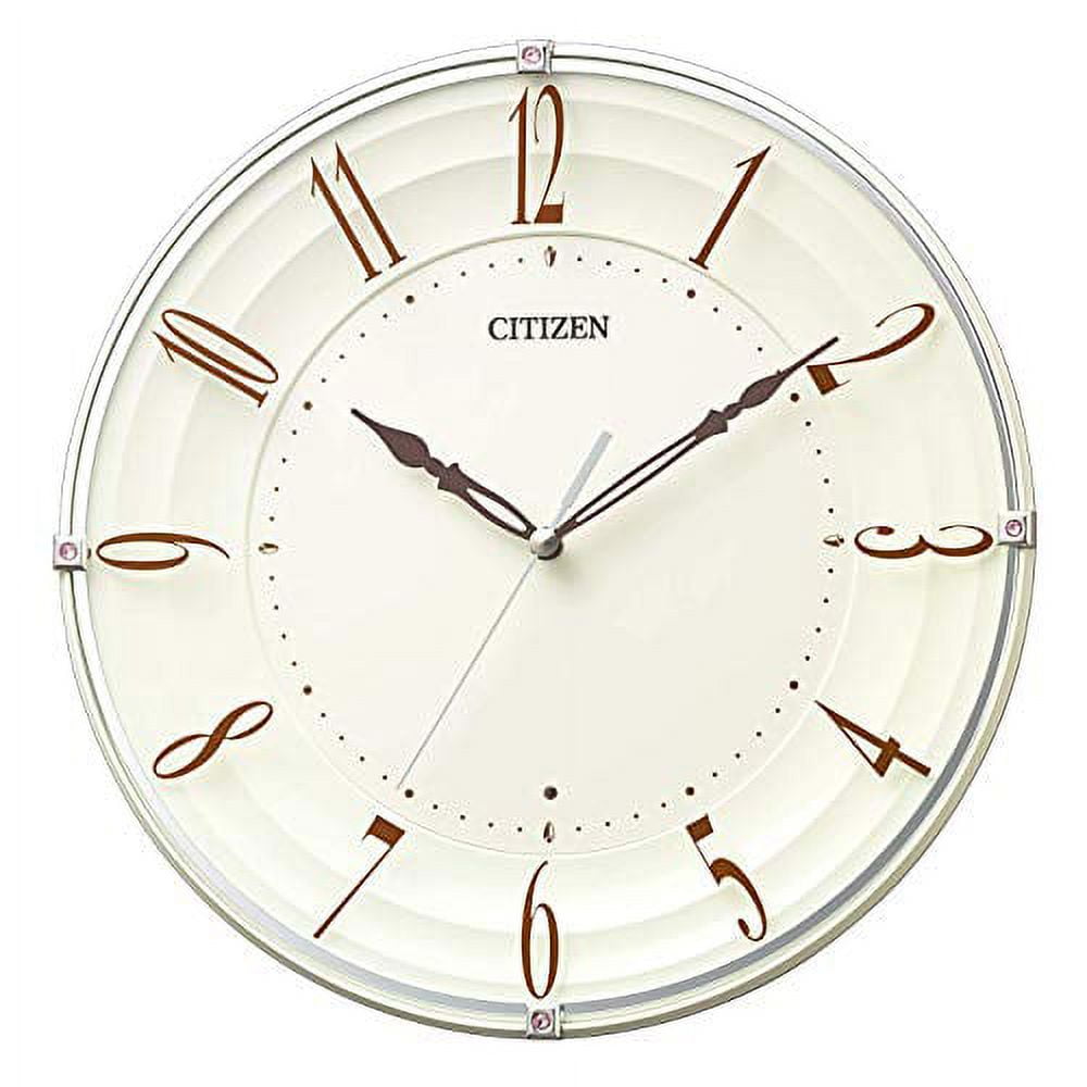 Rhythm (RHYTHM) wall clock beige Φ28x4.8cm Citizen CITIZEN radio 