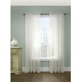 thumbnail image 1 of Rhythm Rod Pocket European Style High Curtain Voile 54" x 63" in Eggshell, 1 of 5