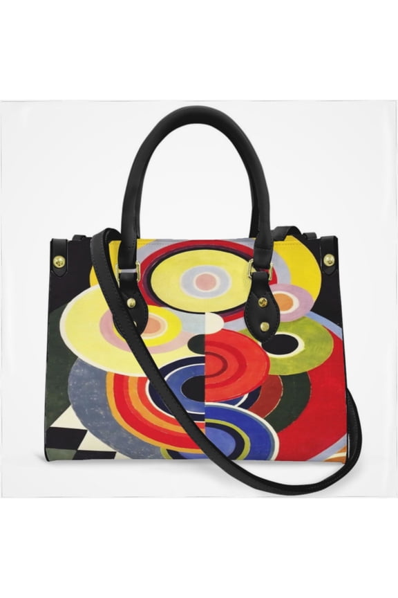 Rhythm Sonia Delaunay Ruffle Cross Body Bags For Women Small Leather Female Handbags Fashion Top-Handle Totes