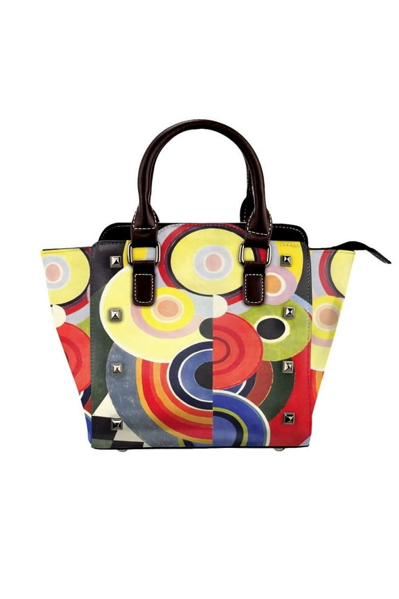 Rhythm Sonia Delaunay Ruffle Rivet Fashion One-Shoulder Women's Handbag Tote Bag