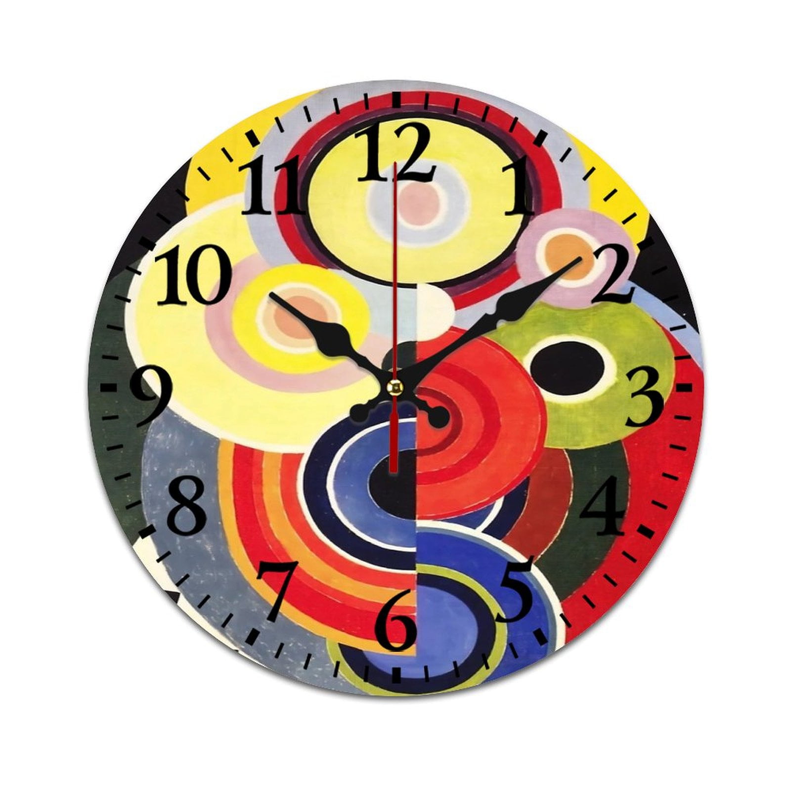 Rhythm Sonia Delaunay Ruffle Wall Clock Modern Design Clocks Wall ...