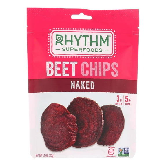 Rhythm Superfoods Naked Beet Chips, 1. 4 Ounce -- 12 per case.