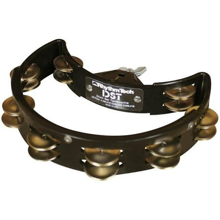 Rhythm Tech Black Drumset Mountable Tambourine with Nickel Jingle