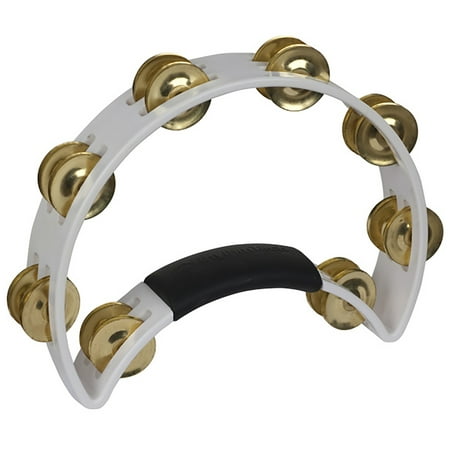 Rhythm Tech RT1021 Tambourine with Brass Jingles - White