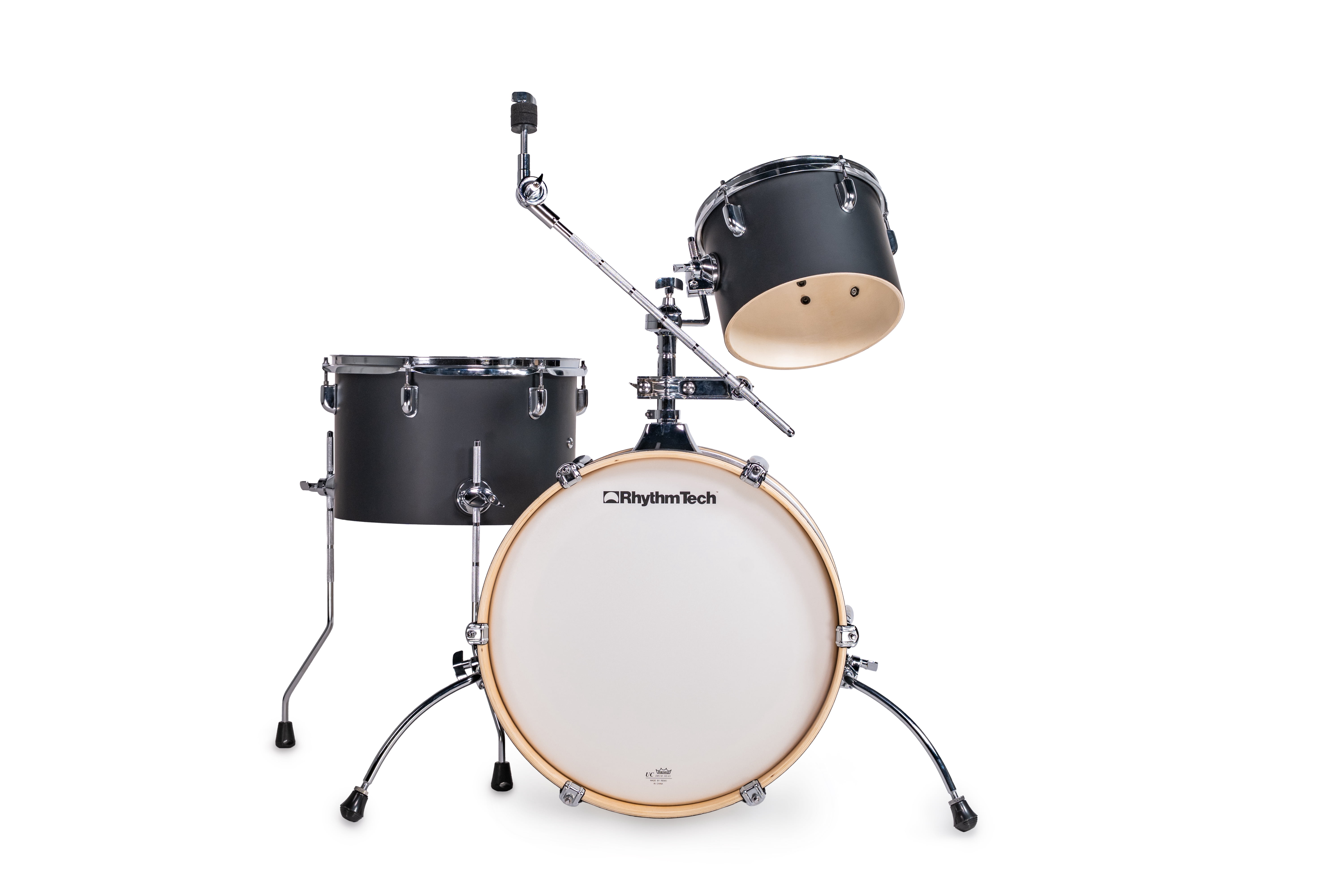 Rhythm Tech SessionGo 3-Piece Compact Drum Kit – 18” Bass Drum – Poplar Shells With Travel Bags