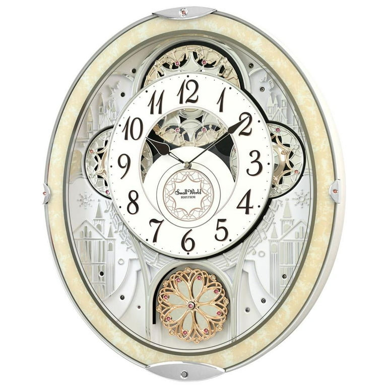 Rhythm USA 4MH447WU03 Gala Winterfest Musical Motion Wall Clock