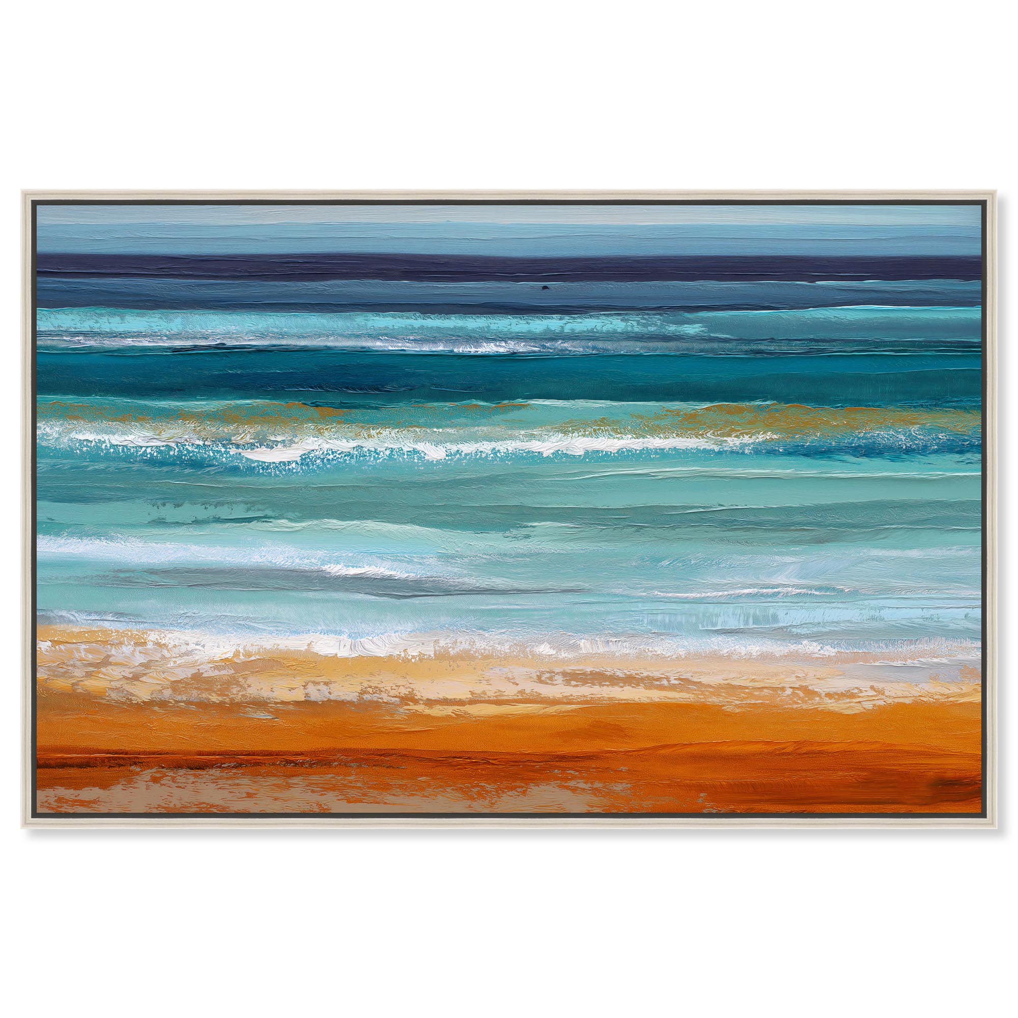 Rhythm of the Waves I Canvas Print Coastal Bathroom Art by Art Remedy ...