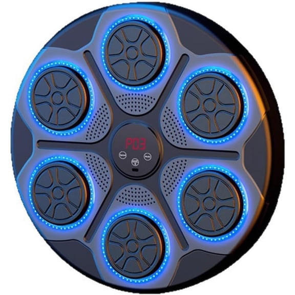 RhythmPunch Smart Music Boxing Machine Bluetooth LED Wall-Mounted Punching Pad with 9 Speed Modes for Home Fitness & Fun Training
