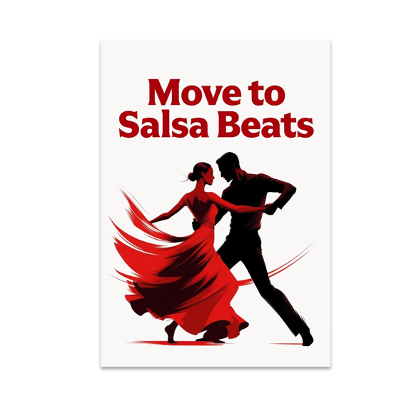 Rhythmic Dance Wall Decor - Salsa Dance Enthusiast - 13x19 Poster Print