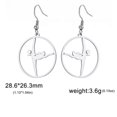 thumbnail image 1 of Rhythmic Gymnastics Earrings Stainless Steel Dancer Dangle Earring Sport Jewelry, 1 of 6