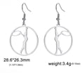 thumbnail image 1 of Rhythmic Gymnastics Earrings Stainless Steel Dancer Dangle Earring Sport Jewelry, 1 of 6