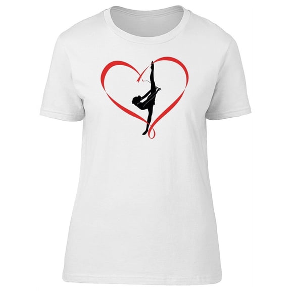 Rhythmic Gymnastics Heart Girl T-Shirt Women -Image by Shutterstock, Female XX-Large