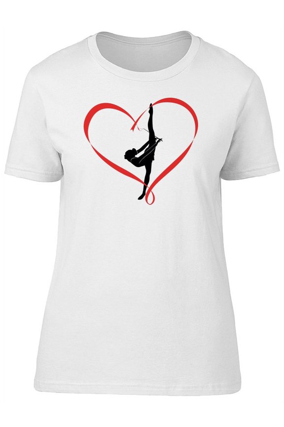 Rhythmic Gymnastics Heart Girl T-Shirt Women -Image by Shutterstock, Female XX-Large
