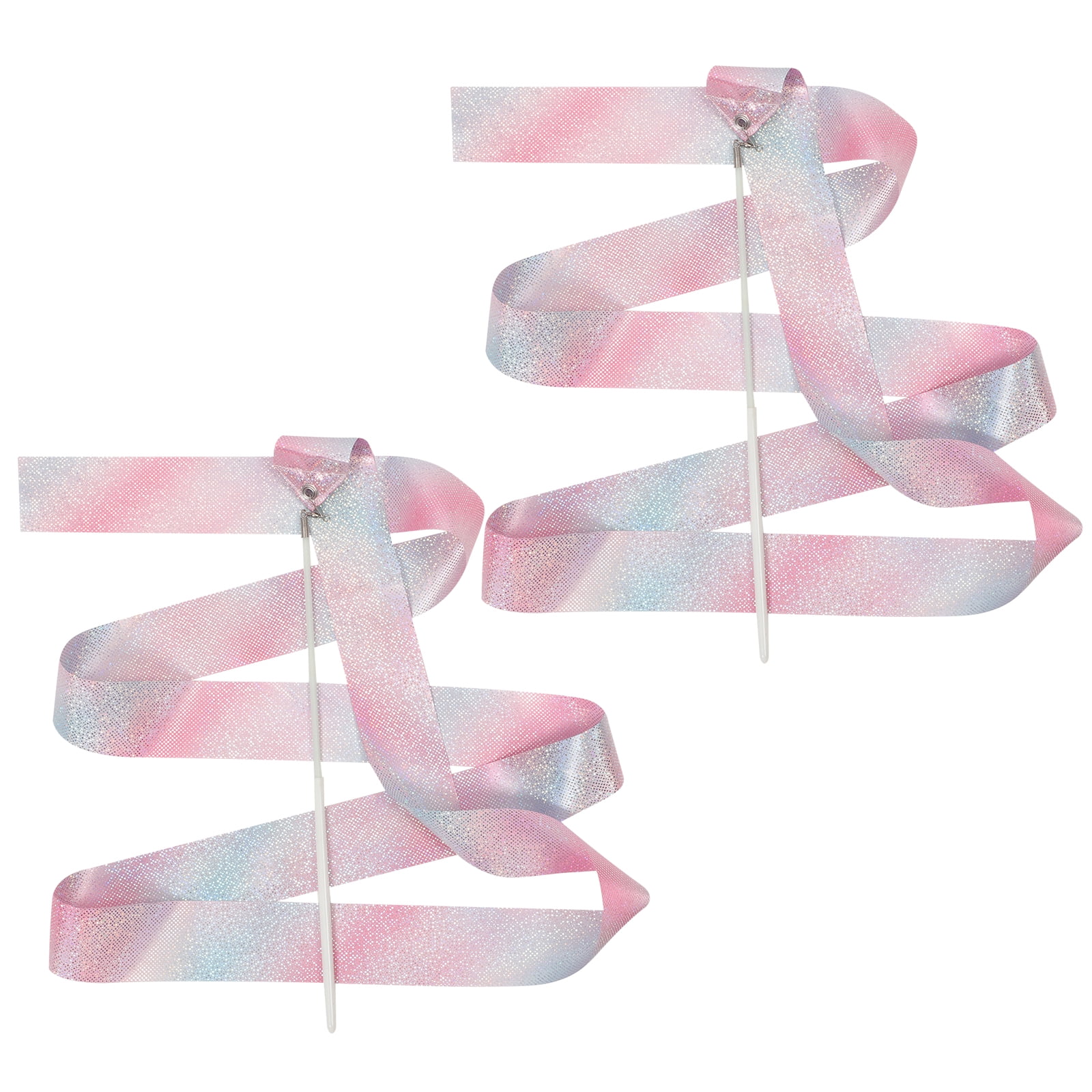 75 Ribbon Streamer Rhythmic Gymnastics Ribbons Fitness Decor Dance Rainbow Streamer ...