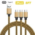 thumbnail image 1 of Rhythmlite 3 Packs (10ft) USB Type C 3.1 to USB 2.0 Charging Cable Connector Cord for Galaxy S9 S8 S8 Plus,LG G6 V30,Google Pixel 3/3 XL, 1 of 3