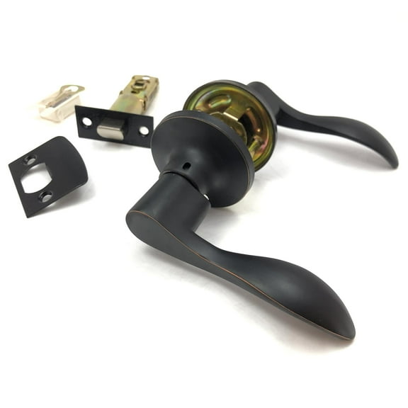 Ri-Key Security Passage Lever Handle Lock Oil-Rubbed Bronze with 3 Keys