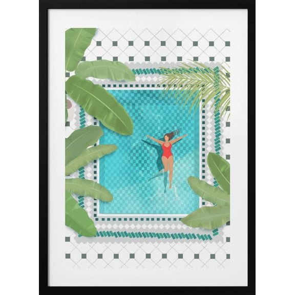 Riad Pool Framed Art Modern Wall Decor