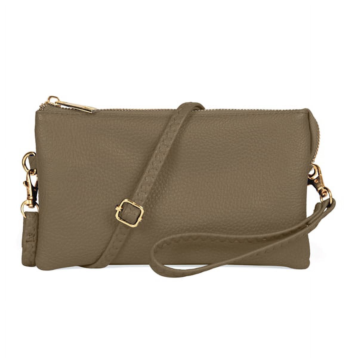 Riah Fashion Convertible Vegan Leather Wallet Purse Clutch - Small Handbag Phone/Card Slots & Detachable Wristlet/Shoulder/Crossbody Strap - image 1 of 1