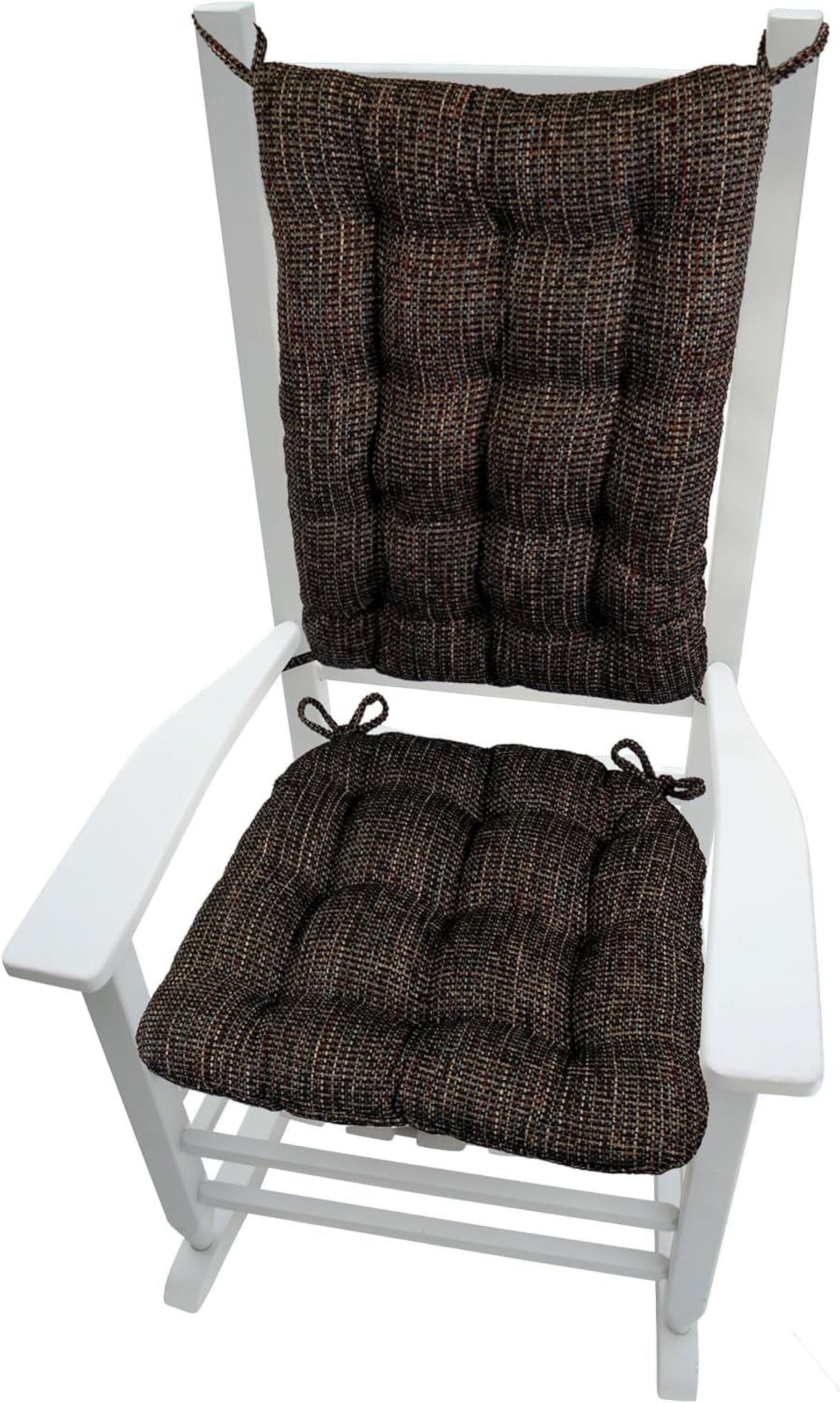 Rian Nautical Size Extra Large Rocking Chair Cushions Latex Foam Fill Rocker Seat Pad Backrest Cushion with Ties Reversible Machine Washable XL Red Blue Walmart