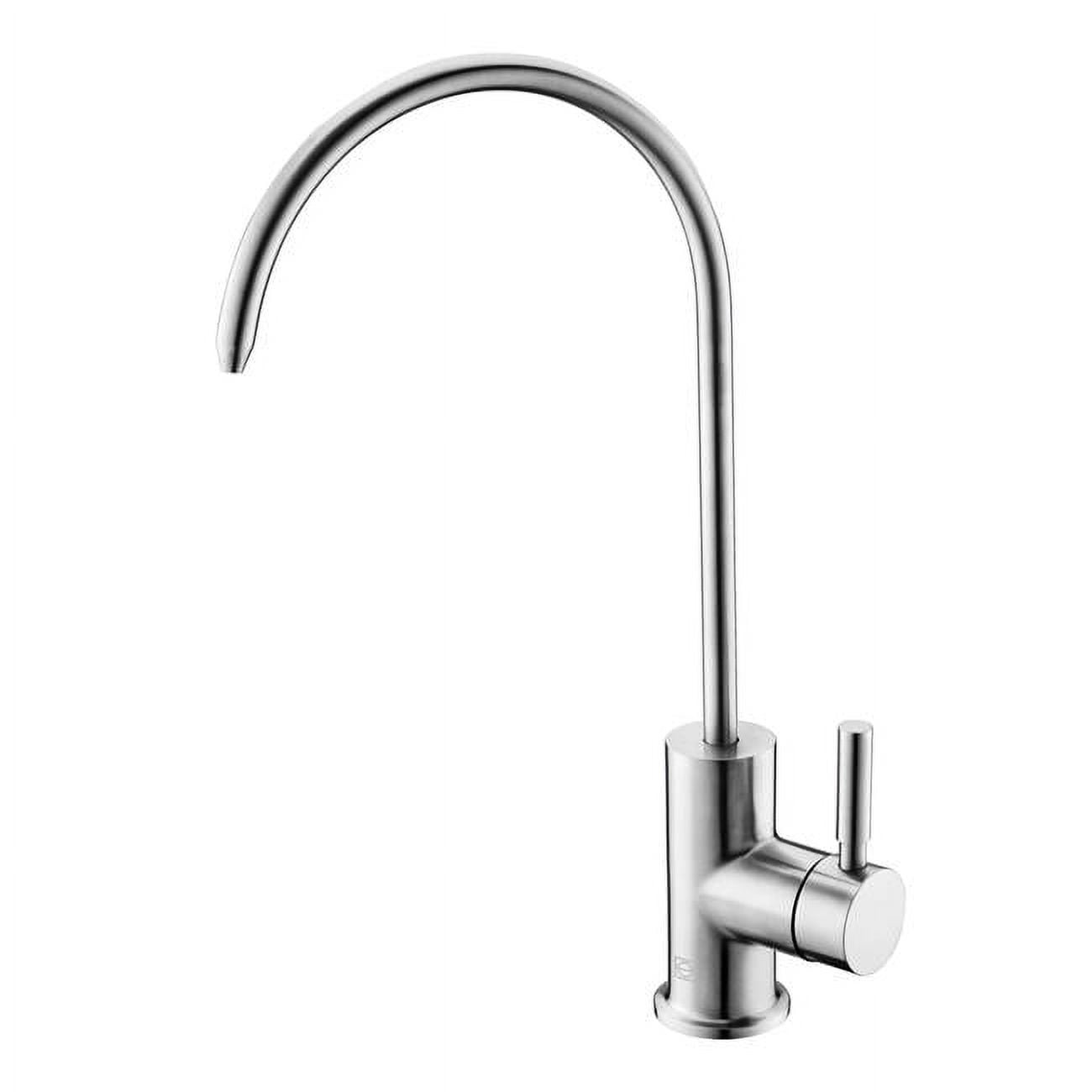 Brushed Nickel Single Handle Gooseneck Kitchen Faucet