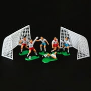 Riapawel 8Pcs/Set Soccer Team Cake Topper Cupcake Soccer Player Birthday Cake Decoration Soccer Cake Decorations