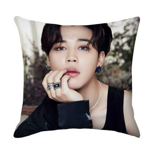 Riapawel BTS Pillowcase, Bangtan Boys Throw Pillow Case with Hidden Zipper  for Sofa Living Room Bedroom Dorm Decor-11.8 x 19.7 Inch 