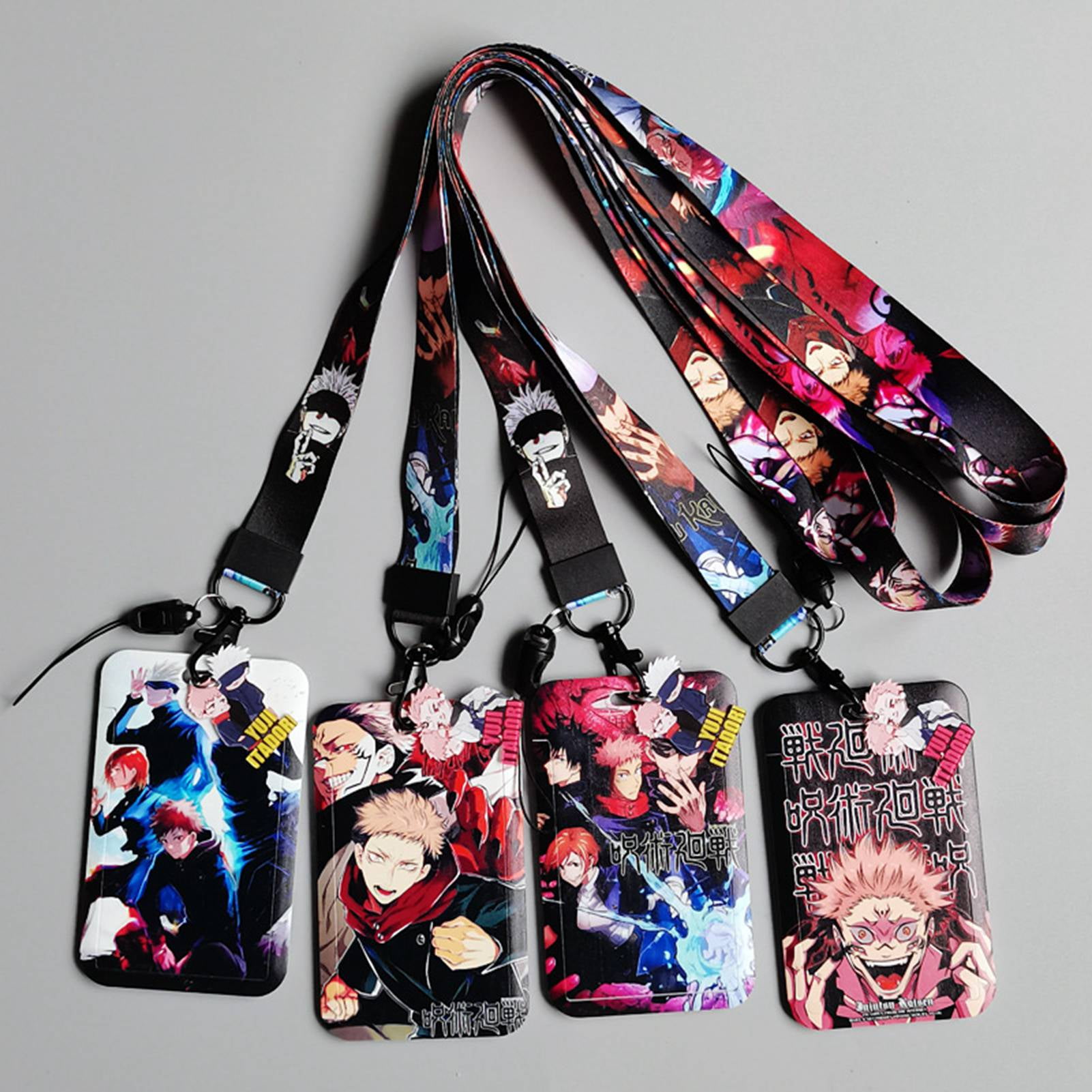 Riapawel Cool Anime Lanyards Id Badge Holder Keychain ID Card Pass