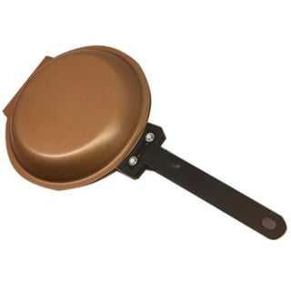 ZJchao Frying Pan, Double Sided Frying Pan Flip Folding Frying Pan Omelette  Maker Flip Pan Egg Pan Double Pan for Home Use(Green)