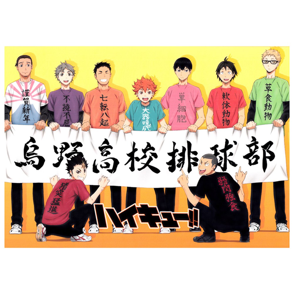 Anime Haikyuu Poster Volleyball, Anime Haikyuu Room Decor