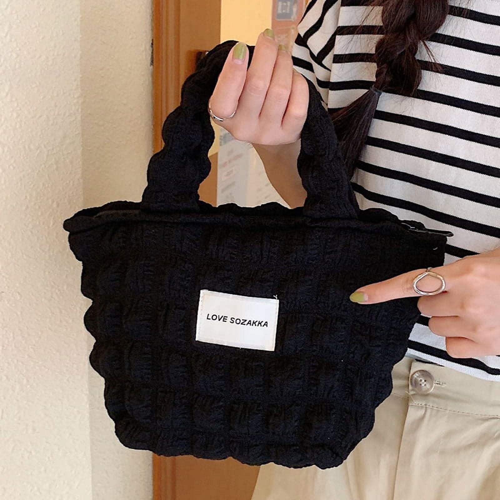 Woolen Plaid Tote Bag - Kawaii Pen Shop - Cutsy World