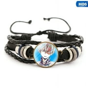 Riapawel My Hero Academia Bracelet, Izuku Midoriya Todoroki Shoto Katsuki Bakugou Wristband Braided Bracelet