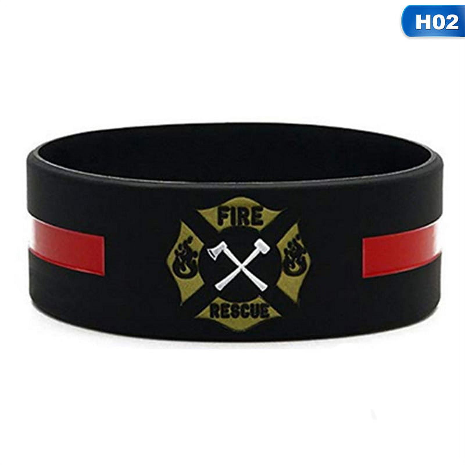 Thin red shop line wristband