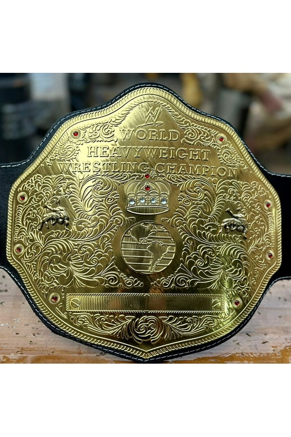 Big Gold World Heavyweight Championship Wrestling Title Replica Belt 2mm Brass