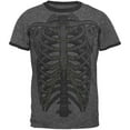 thumbnail image 1 of Rib Cage All Over Heather-Black Men's Ringer T-Shirt - X-Large, 1 of 1