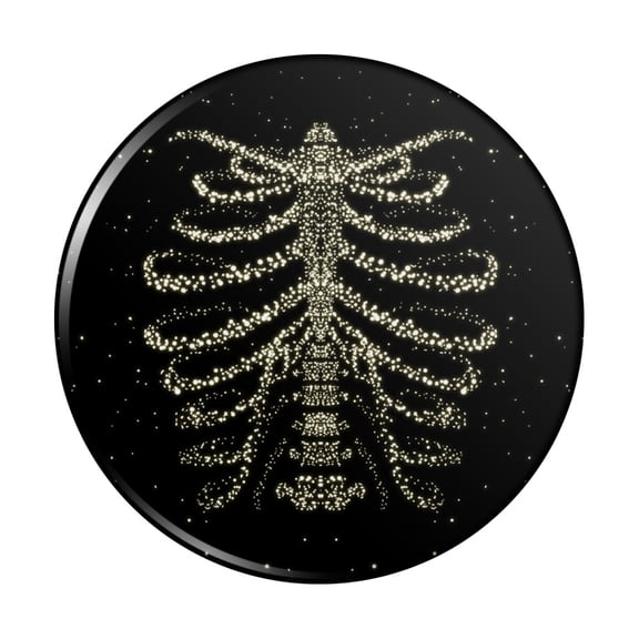Rib Cage Skeleton Bones Stars Galaxy Kitchen Refrigerator Locker Button Magnet