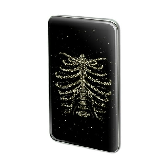 Rib Cage Skeleton Bones Stars Galaxy Metal Rectangle Lapel Hat Pin Tie Tack Pinback