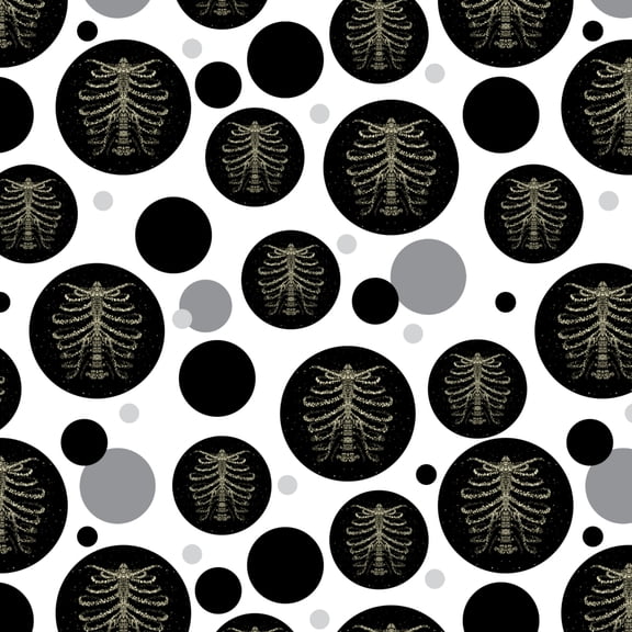 Rib Cage Skeleton Bones Stars Galaxy Premium Gift Wrap Wrapping Paper Roll