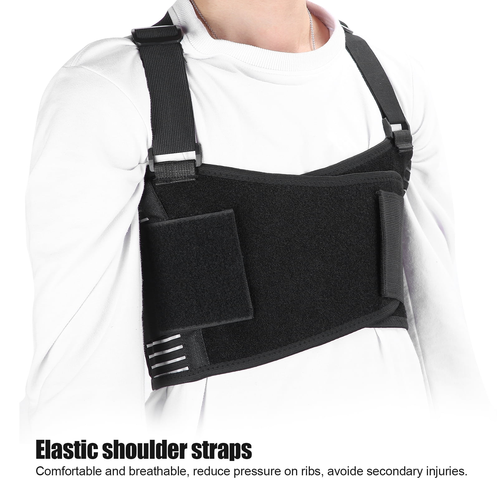 Rib and Chest Support Brace, Broken Rib Brace, Breathable Rib Belt for Sore  or Bruised Ribs Support, Sternum Injuries, Dislocated Ribs Protection,  Pulled Muscle Pain 