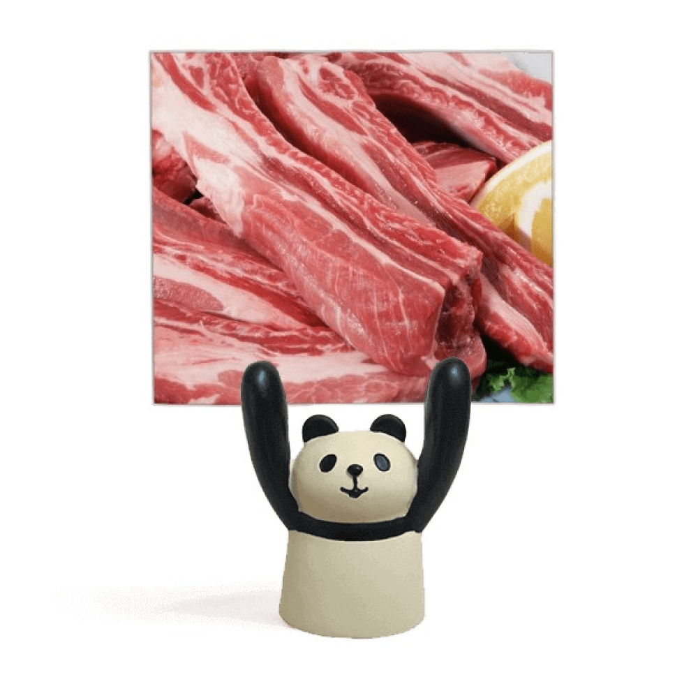 Rib Chop Raw Meat Food Texture Memo Holder Cartoon Animal Panda Stand ...