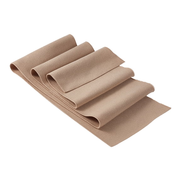 Rib Cuff Fabric 37.4x5.5inch Stretch Fine Ribbing Knit Fabric Tan Elastic Knit Material