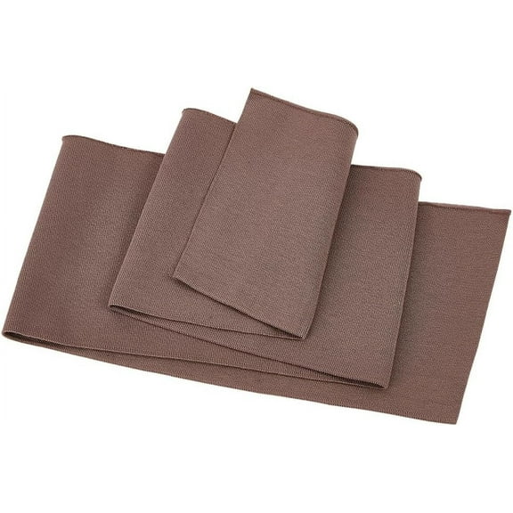 Rib Cuff Fabric 39x5.9 Inch Stretch Fine Ribbing Knit Fabric Brown Elastic Knit Material for Waistband Neckband Cuffs Jacket Extension Clothing Accessories