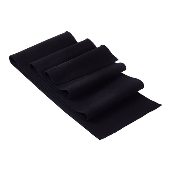 Rib Cuff Fabric 39x6inch Stretch Fine Ribbing Knit Fabric Black Elastic Knit Material DIY